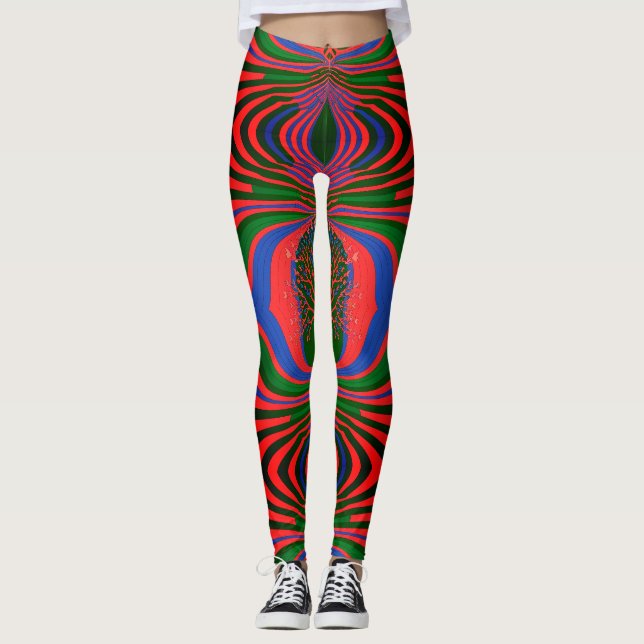 Leggings tout-sur-impression de l'art Abstrait (Devant)