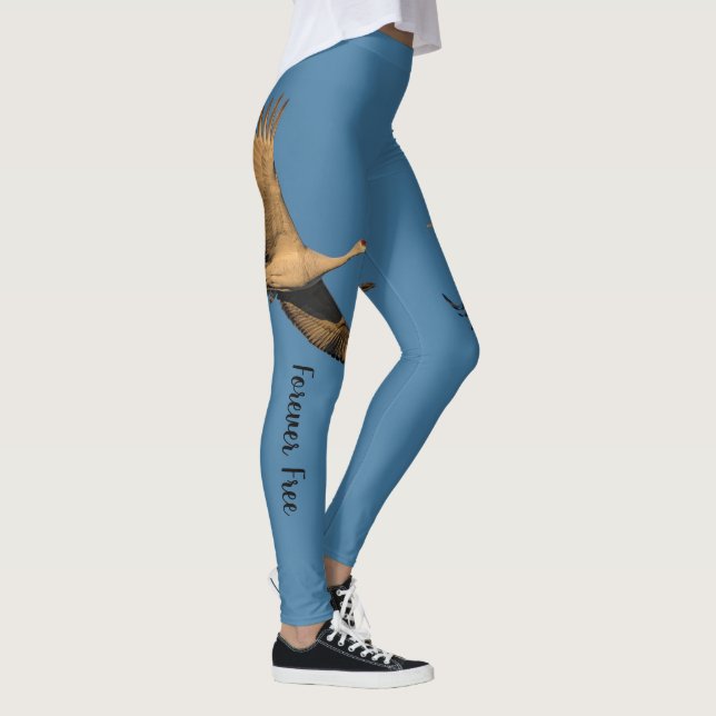 Leggings Toute Grue Libre En Vol Personnaliser Le Texte (Droite)