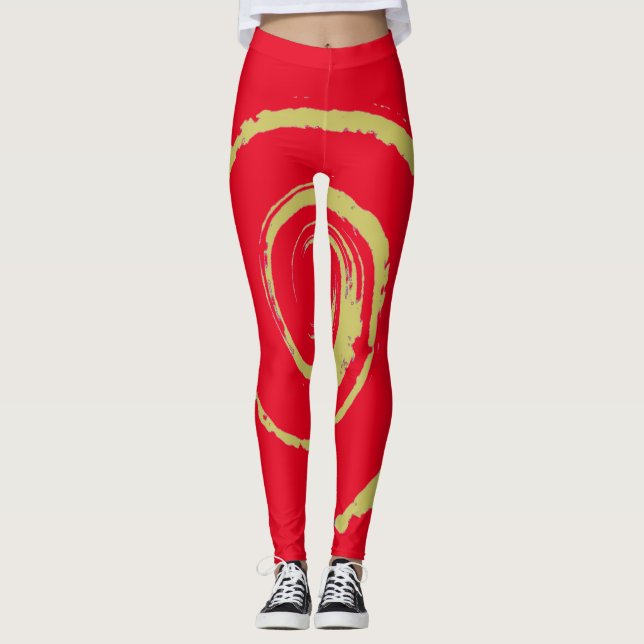 Leggings Toutes les légendes imprimées avec Twirl d'or (Devant)