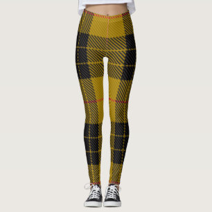 Leggings traditionnels écossais de tarte jaune