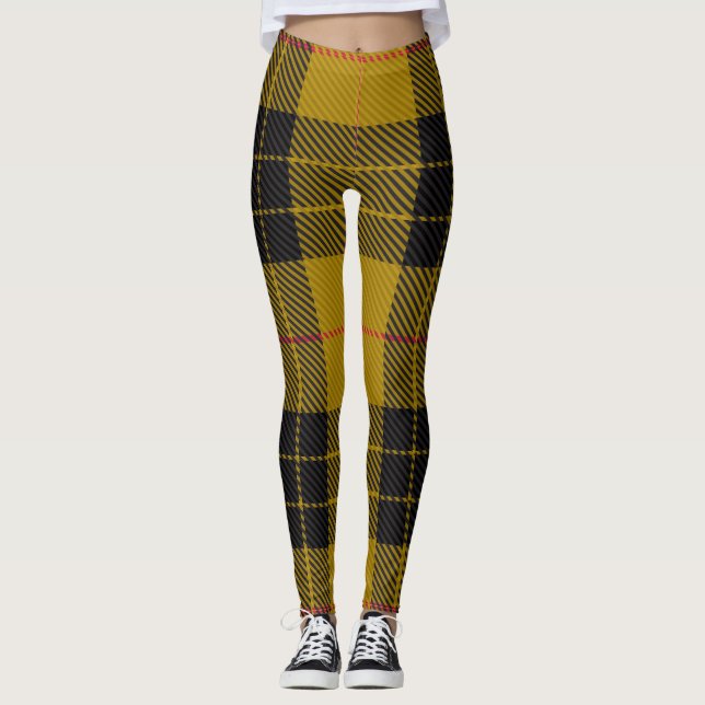 Leggings traditionnels écossais de tarte jaune (Devant)