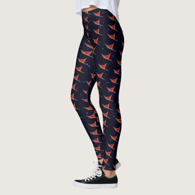 Leggings Traîneau à chiens sur les étoiles (Gauche)