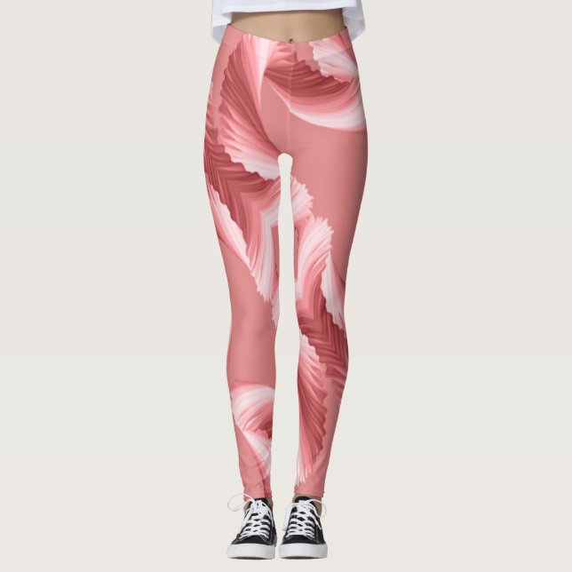 Leggings Traits de pinceau rouges ombrés (Devant)