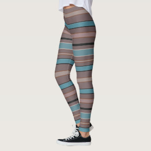 Leggings Traits horizontaux graphiques avec la couleur