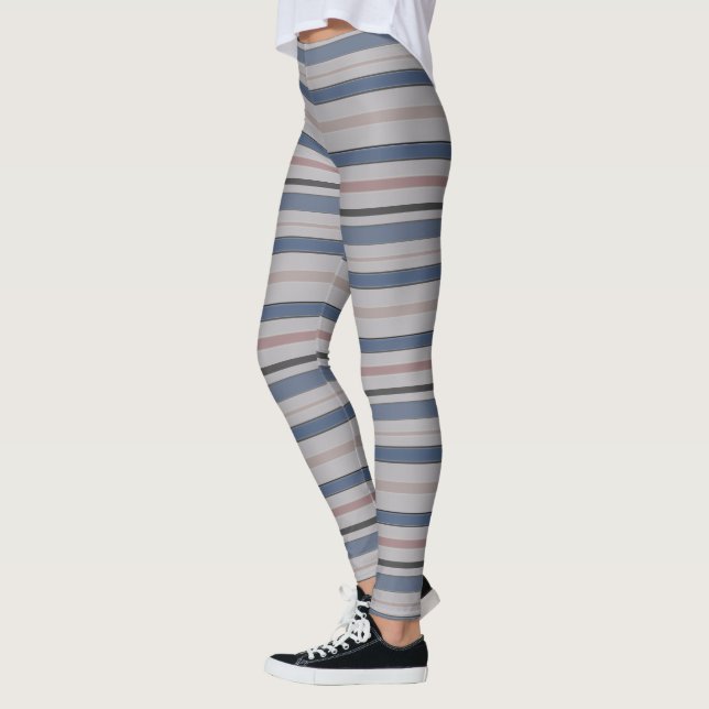 Leggings Traits horizontaux graphiques avec la couleur (Gauche)