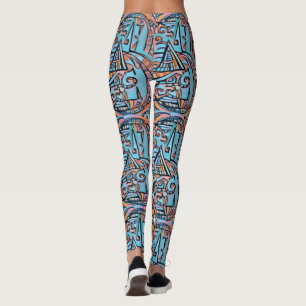 Leggings tranchants géométriques fractales