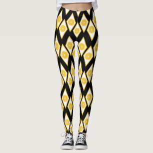 Leggings Tranches d'agrume dans le motif moderne de diamant