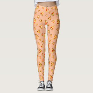 Leggings Tranches de pizza cool et amusant motif pêche