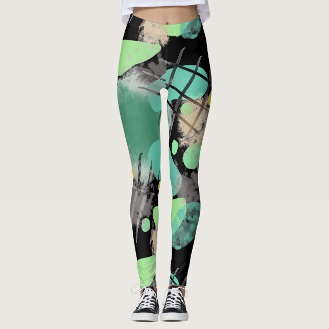 Leggings Trash Dive Modern Abstrait (Devant)