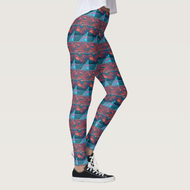 Leggings Travel, un Motif Abstrait (Droite)
