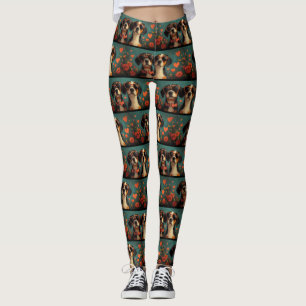 Leggings Treeing Walker Coonhound Saint-Valentin cœur