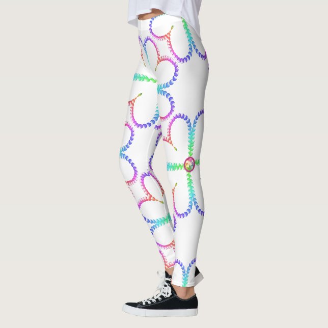 Leggings Trèfle à quatre feuilles chanceux brillant (Gauche)