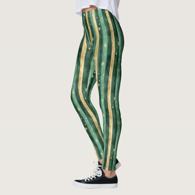 Leggings Trèfle Vert Or Saint-Patrick (Gauche)