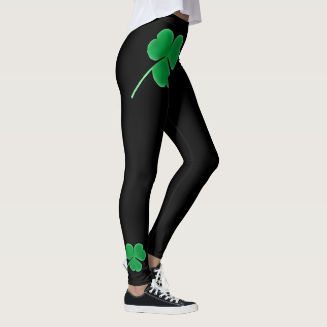 Leggings Trèfles verts de shamrocks d'Irlandais du jour | (Droite)