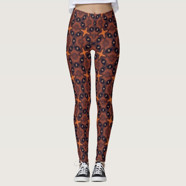 Leggings Trellis de la chute d'étoiles épicées (Devant)