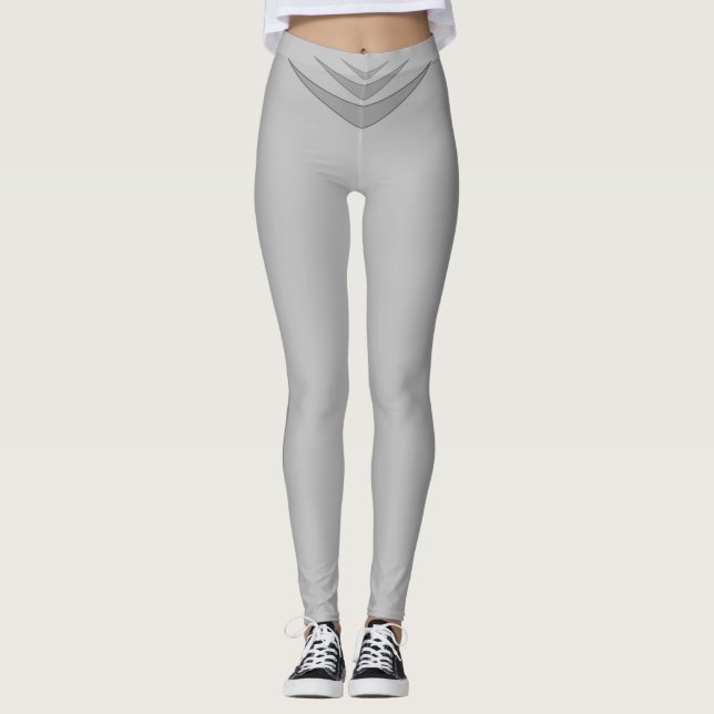 Leggings Trendy Gray Triple Boomerang sur Argent (Devant)
