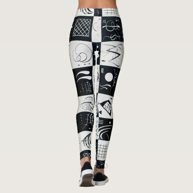 Leggings Trente, Abrégation Biomorphique - Kandinsky (Dos)