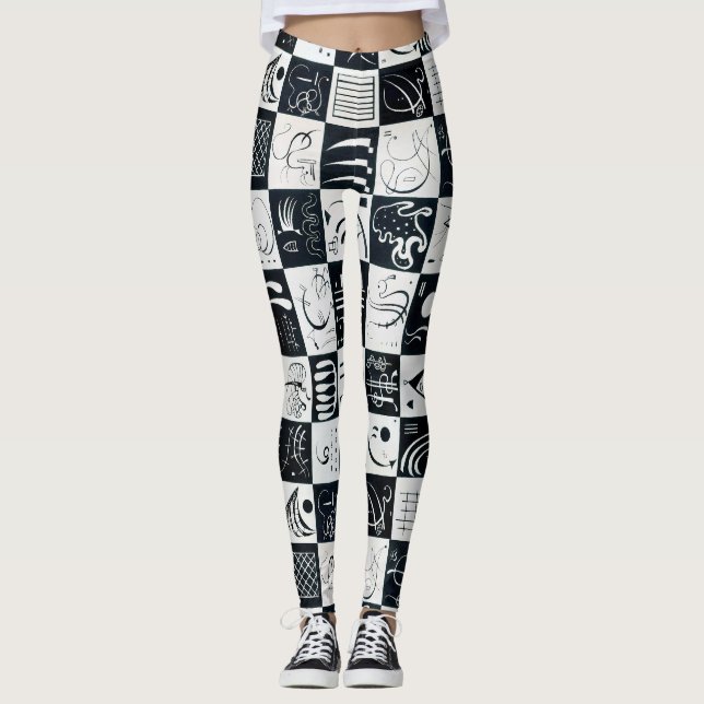 Leggings Trente, Abrégation Biomorphique - Kandinsky (Devant)