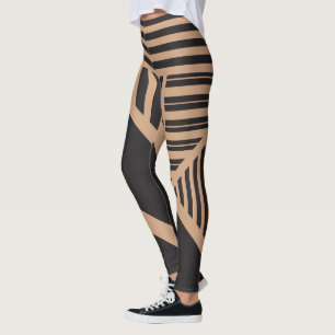 Leggings Triangle en tan et noir