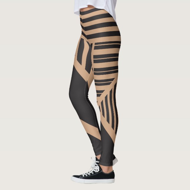 Leggings Triangle en tan et noir (Gauche)