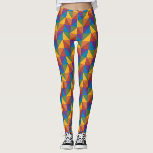 Leggings Triangle géométrique arc-en-ciel