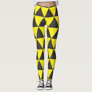 Leggings triangle jaune noir