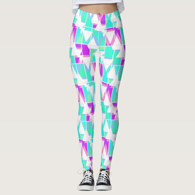Leggings triangles Abstraits géométrique motif moderne avec (Devant)