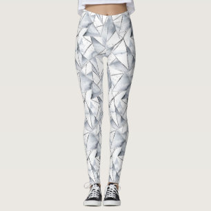 Leggings Triangles blancs argenté chic