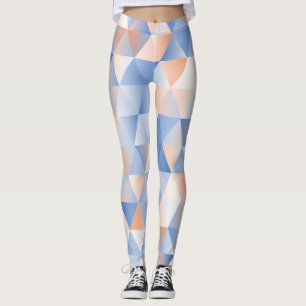 Leggings Triangles bleus doux
