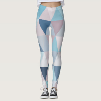 Leggings Triangles Bleus Mauve A