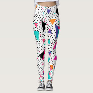 Leggings Triangles colorés style années 80