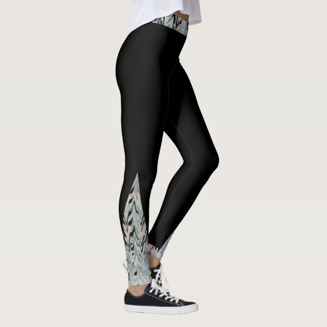 Leggings Triangles d'os noir (Droite)