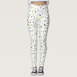 Leggings Triangles géométriques bleu et jaune Motif<br><div class="desc">Des leggings modernes,  graphiques et uniques,  avec un motif triangles noir,  jaune et bleu. D'autres couleurs sont disponibles.</div>