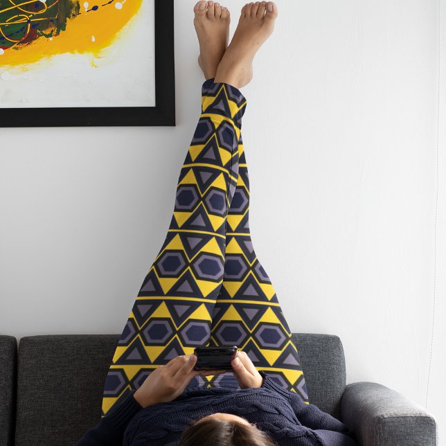 Leggings Triangles jaunes hawaïens (Créateur téléchargé)