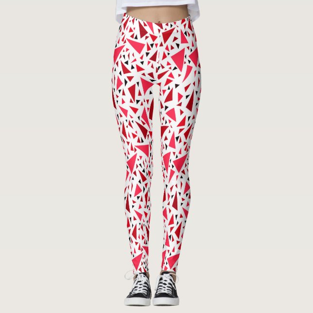 Leggings triangles rouges pourpre sur arrière - plan rétro  (Devant)