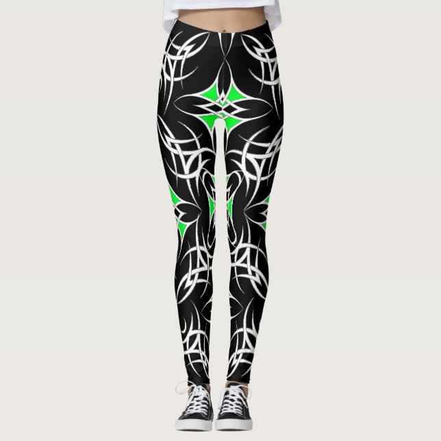 Leggings Tribal Celtique ( Vert ) (Devant)