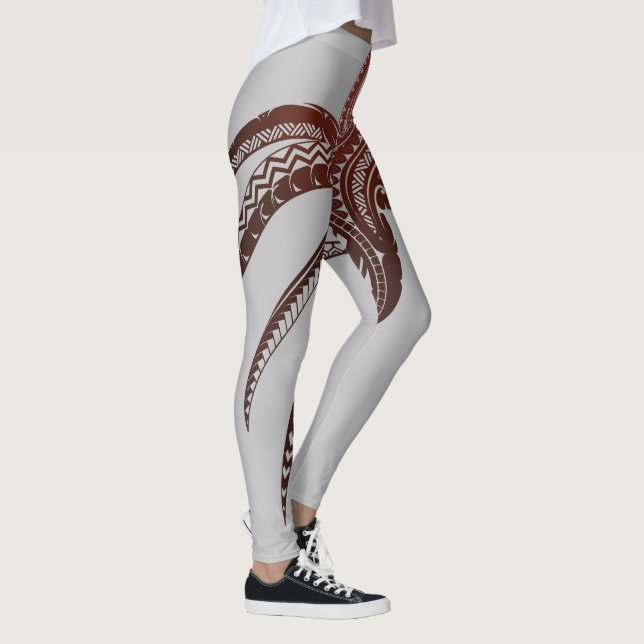 LEGGINGS TRIBAL POLYNÉSIEN OCTOPUS (Droite)