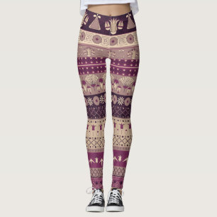 Leggings Tribale égyptienne : Ancien sans couture