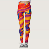 Leggings tribaux aztèques