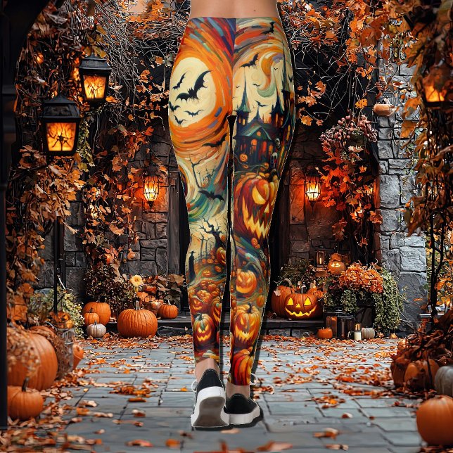 Leggings Trick ou traiter Halloween L'une des jambes d'un g (Créateur téléchargé)