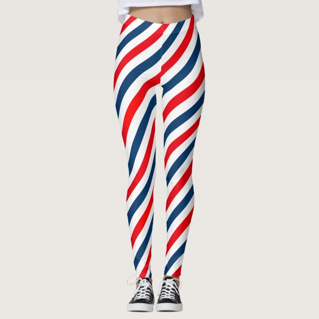 Leggings Tricolore Motif à bande diagonale (Devant)