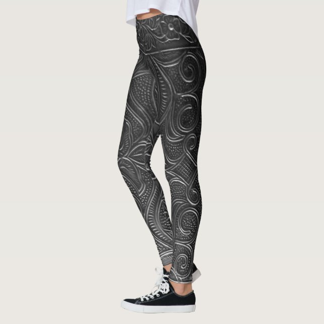 Leggings tricot de fleurs (Gauche)