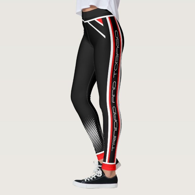 Leggings Trinité-et-Tobago le (noir blanc rouge) (Gauche)