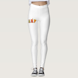 Leggings Trio de fast-food : burger, soda, tranche de pizza