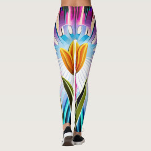 Leggings Trio de tulipes : Une explosion de beauté printani