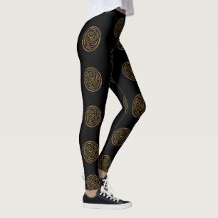 Leggings Triple Celtic Knot Swirl Mandala