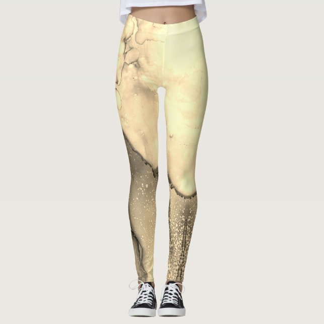 Leggings trippé de grunge tourbillonnant (Devant)