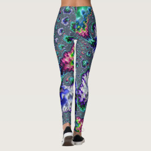 Leggings Trippy coloré Super spirale Abstraite fractale