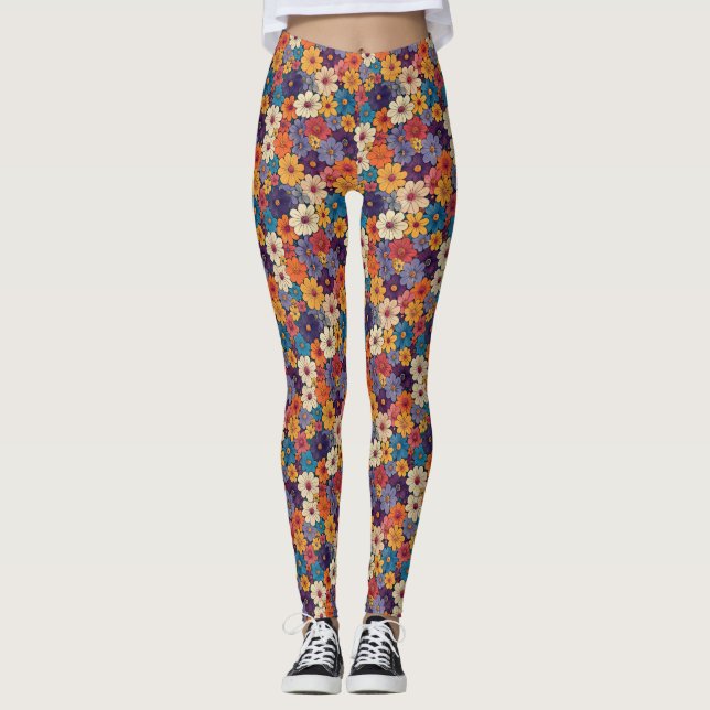 Leggings Trippy Hippy Flower Power (Devant)