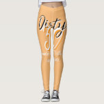 Leggings Triste trente orange blanc simple rétro annonce d'<br><div class="desc">Personnaliser modèle</div>